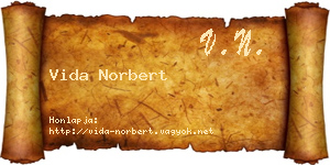 Vida Norbert névjegykártya