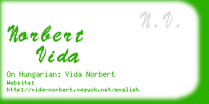 norbert vida business card